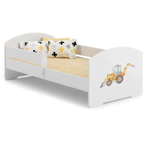 Kobi Furniture Luk - enojna postelja 160x80 z otroško grafiko, komplet ograje, vzmetnica, (20630350) Cene