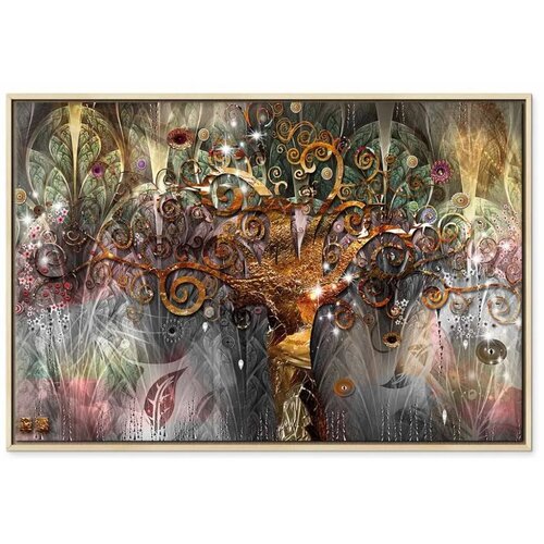  Slika - Gold Tree 60x40 U prirodnom drvenom okviru Cene