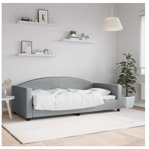 VidaXL Raztegljiva postelja svetlo siva 90x190 cm blago Slike