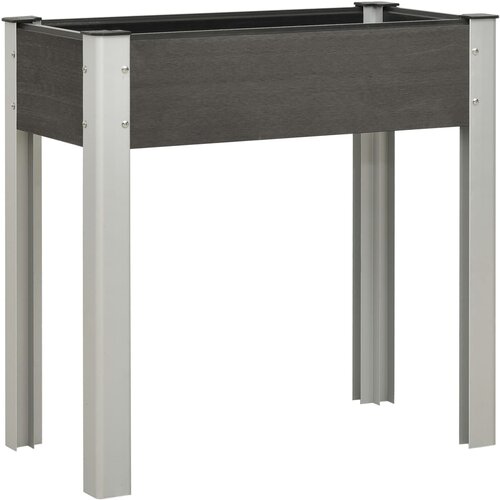 Furnova Visoka greda 75x40x75 cm WPC siva, (21921188) Cene