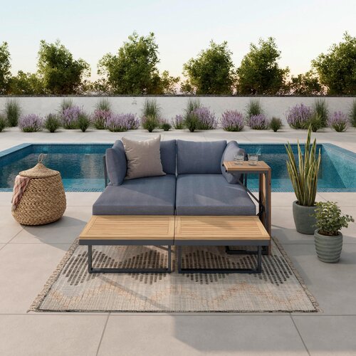 Ambia Garden LOUNGE GARNITURA tikovina trd les aluminij, nerjaveče jeklo Cene