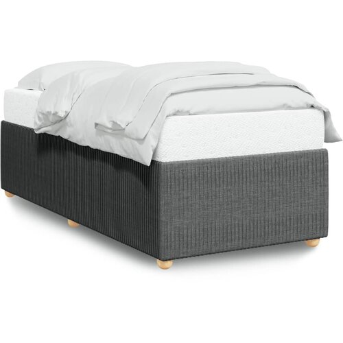 VidaXL Posteljni okvir temno siv 90x190 cm blago Slike
