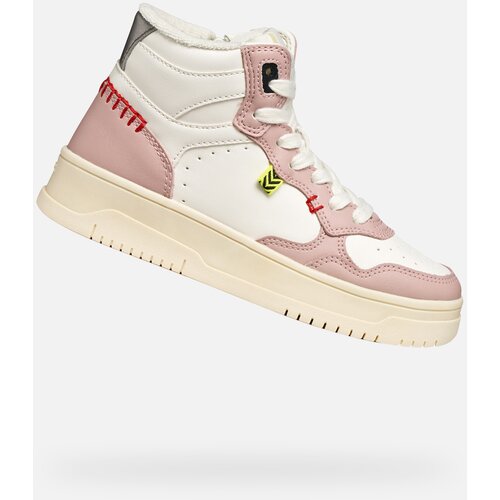 Geox White Girls Lestrella Sneakers - Girls Cene
