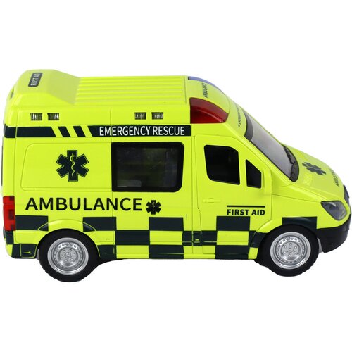  Remote Controlled Yellow Ambulance With Lights Slike