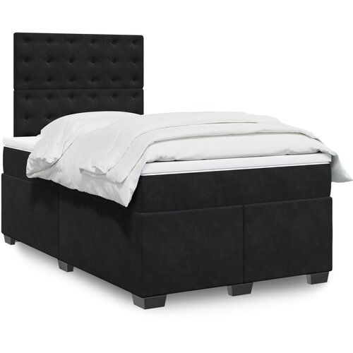VidaXL Box spring krevet s madracem crni 120 x 200 cm bar&amp;scaron;unasti Slike