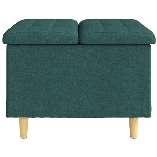  Otoman za pohranu Tamnozelena 60 x 60 x 45 cm tkanina - Tamnozelena 60 cm tkanina Slike