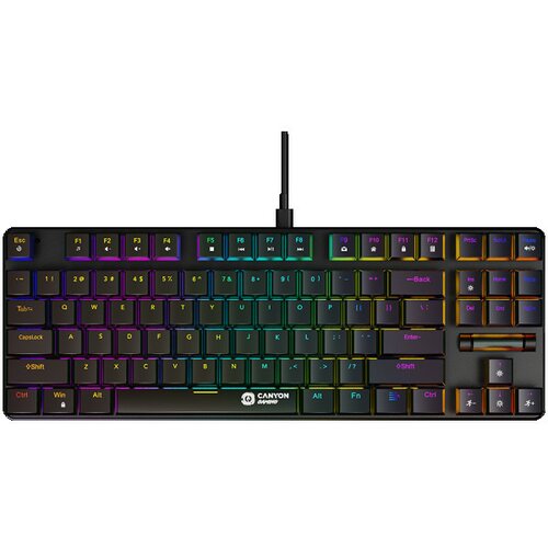 Canyon cometstrike tkl GK-50, 87keys mechanical keyboard, 50million times life, with VS11K30A solution, gtmx red switch, rainbow backlight, CND-SKB50-US Slike