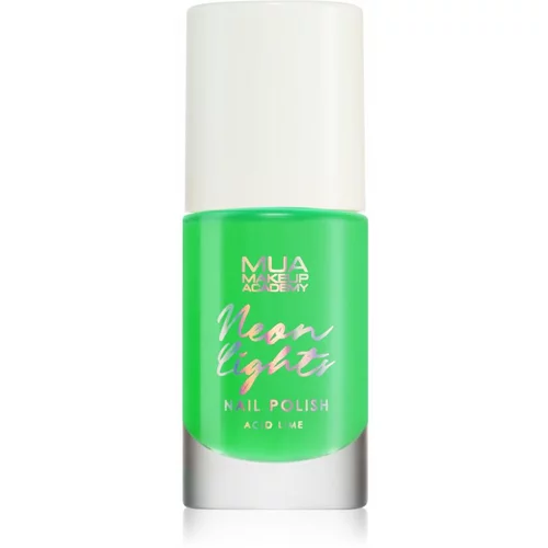 MUA Makeup Academy Neon Lights neonski lak za nohte odtenek Acid Lime 8 ml