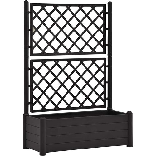  Vrtna sadilica s re&amp;scaron;etkom 100 x 43 x 142 cm PP antracit Slike