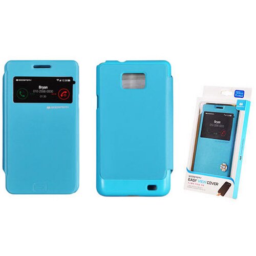  Preklopni ovitek / etui / zaščita Mercury Easy View Cover za Sansung Galaxy S II i9100 - svetlo modri Cene