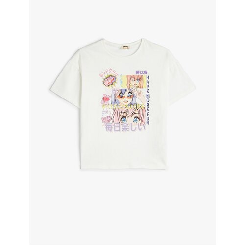Koton Anime T-Shirt Short Sleeve Crew Neck Cotton Cene