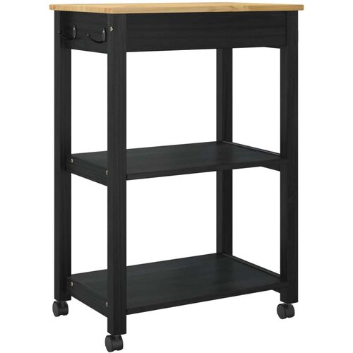  Kuhinjski kolica Jednobojno Crna 88 5 x 40 x 60 cm Slike