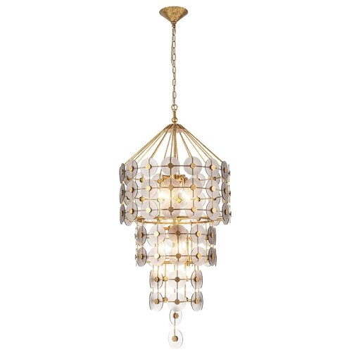 Quintiesse QN-MERIDIAN-9P-DG - Luster na lancu MERIDIAN 9xE14/40W/230V zlatna Slike