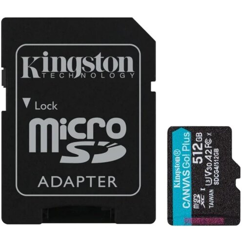 Kingston Micro SD Card 512GB +SD adapter SDCG4/512GB - 200/160 MB/s Slike
