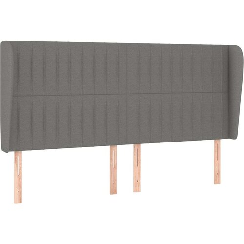  Uzglavlje s u&amp;scaron;ima tamnosivo 203x23x118/128 cm od tkanine Slike