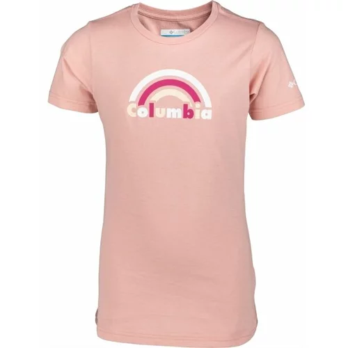Columbia MISSION LAKE SHORT CRAPHIC SHIRT Majica za djevojčice, ružičasta, veličina