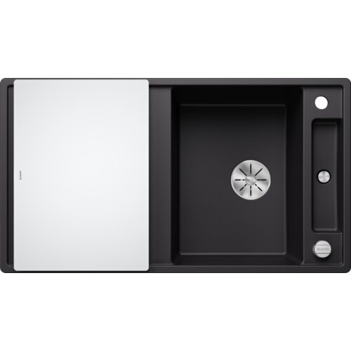 Blanco pomivalno korito AXIA III 5 S InFino SILGRANIT desko steklo, z daljin. prim. - ČRNA Cene