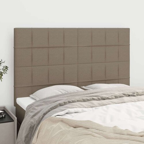  Uzglavlja 4 kom smeđesivi 72 x 5 x 78/88 cm od tkanine Slike