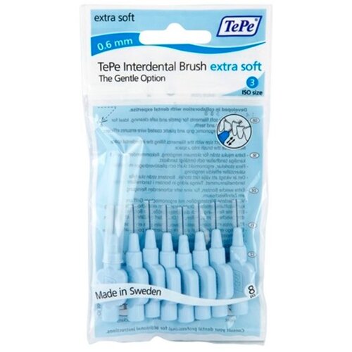 TEPE SWEDEN extra Soft 0,6 mm vrlo tanke interdentalne četkice promjera 0,6 mm 8 kom unisex Cene