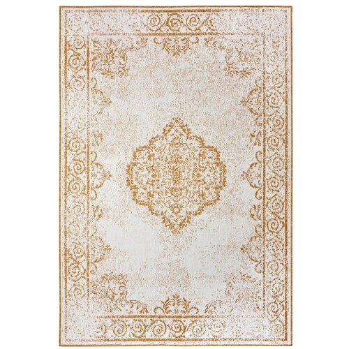 NORTHRUGS Oker rumena/bela zunanja preproga 160x230 cm Cebu &amp;ndash; Slike