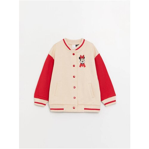 LC Waikiki LCW Baby College Collar Long Sleeved Minnie Mouse Printed Bomber Jacket for Baby Girl Cijene