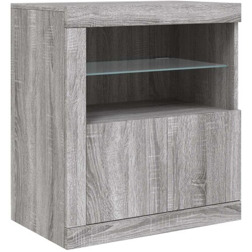  Komoda z LED lučkami siva sonoma 283x37x67 cm Slike