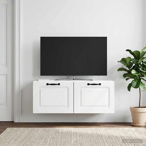 TV ormar za zid Bijela 78,5 x 31 x 30 cm Konstruirano drvo Slike