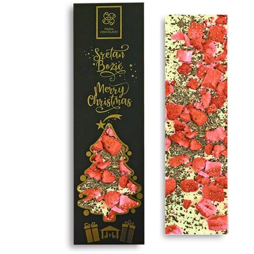 Vrsna Chocolates Čokolada s jagodom i mentom, 100g Slike