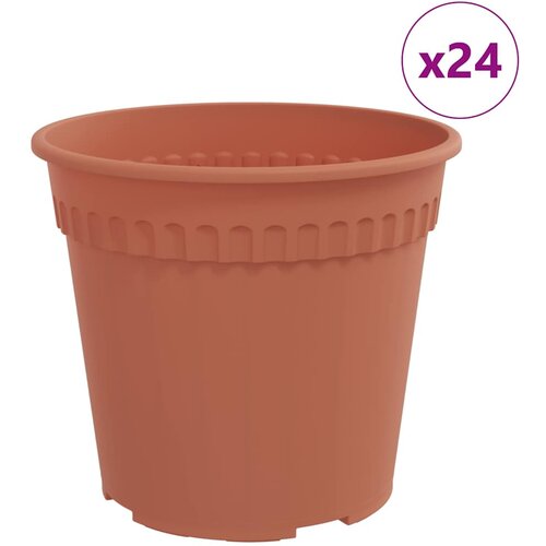  Okrugla saksija za cveće 24 pcs Crvena cigla &amp;Oslash; 19 x 16 cm Slike