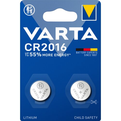 Varta Litijeva gumbna baterija CR2016 LITHIUM - 2 kosa - 1 kos. Slike