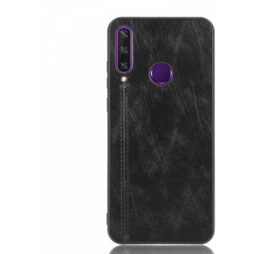 Nillkin silikonski ovitek eko usnje za huawei Y6p črn Slike