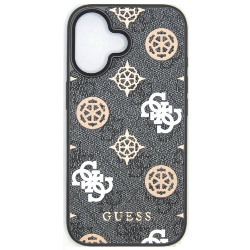  Originalni GUESS ovitek GUHMP16SP4PWPK za iPhone 16 - MagSafe - Stamp - PU - črn Slike
