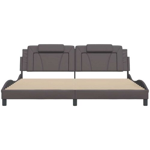  Okvir za krevet s uzglavljem sivi 200x200 cm od umjetne kože Slike