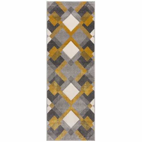 Flair Rugs Žuta /siva staza 80x230 cm Nimbus – Cijene