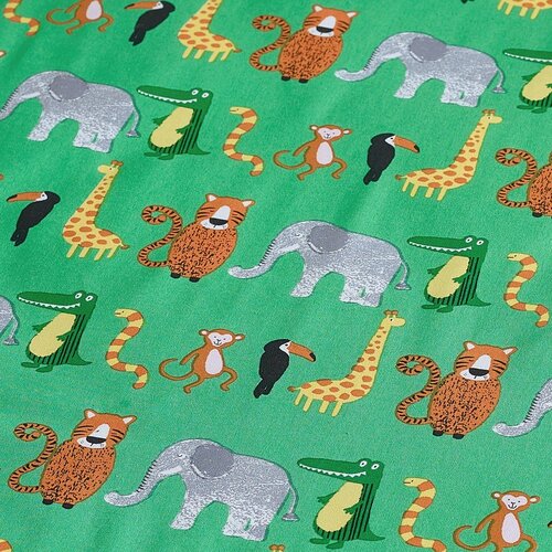 Catherine Lansfield Zelena dječja plahta s gumom za krevet za jednu osobu 90x190 cm Animal Magic &amp;ndash; Slike