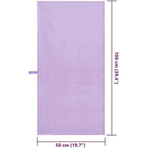 VidaXL Sportski Ručnici 2 pcs Ljubičasta 100 x 50 cm Slike