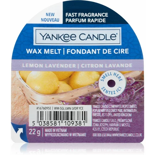 Yankee Candle Lemon Lavender vosek za aroma lučko 22 g unisex