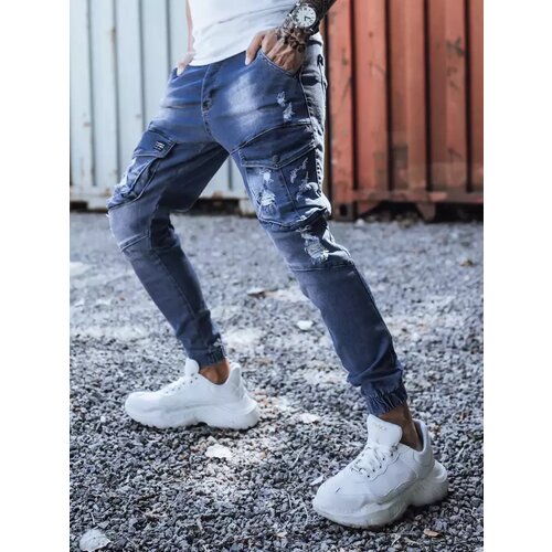 DStreet Blue UX3285 men's trousers Cene