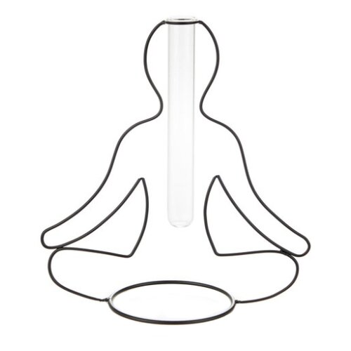 Balvi Gifts Vaza - Yoga Silhouette, black Cene