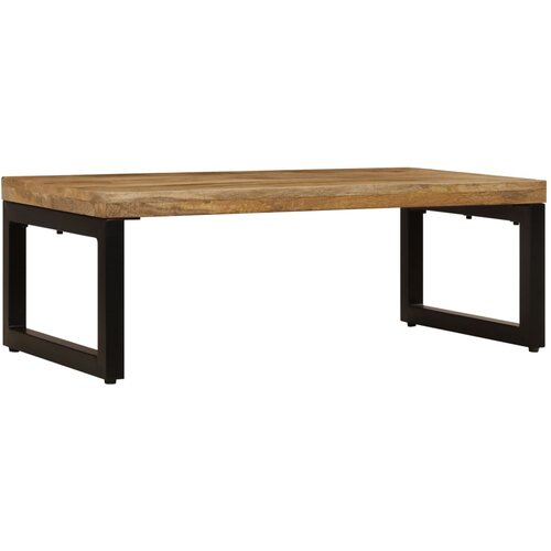 Maison Chic Klubska mizica - kavna mizica - Nizka mizica 100x50x35 cm trden mangov les in jeklo, (21754438) Cene