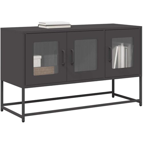 TV omarica črna 100,5x39x60,5 cm Hladno valjano jeklo, (21747089) Cene
