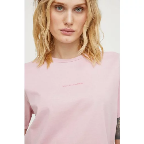 Marc O'Polo Bombažna kratka majica ženski, roza barva