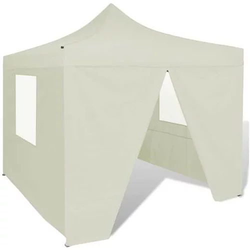  zložljivi šotor 3 x 3 m s 4 stenami kremne barve
