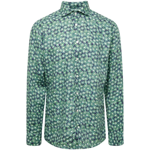 Eton Košulja morsko plava / smaragdno zelena / pastelno zelena