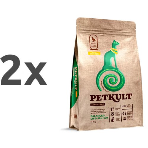 Petkult Cat Adult Care Balanced Life - piščanec 2 x 7 kg Cene