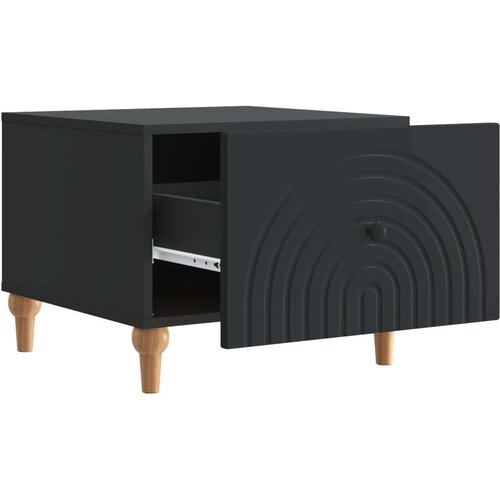  Stolić za kavu s ladicama Crna 49 x 50 x 40 cm Konstruirano drvo - Crna Slike