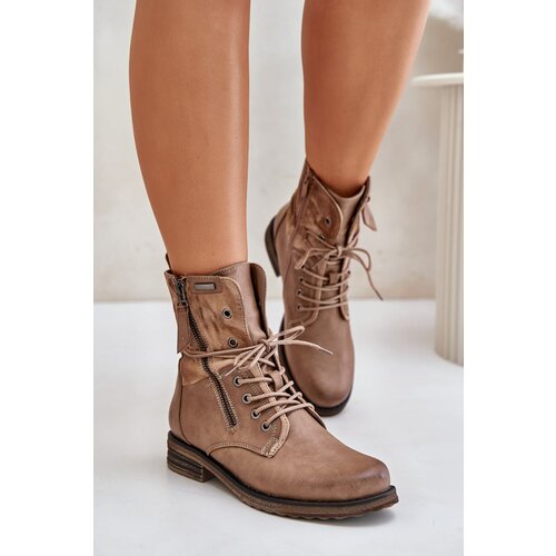 Kesi Women&amp;#039;s ankle boots Workery dark beige Perfecto Slike