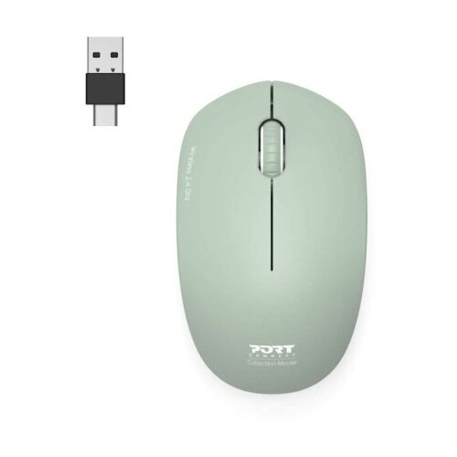 Port_Designs Mi&scaron;ka PORT WL USB-A/USB-C zelena Cene