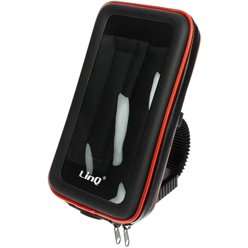 LINQ Stojalo za motorno kolo/skuter z vodoodpornim pokrovom, nastavek za ogledalo - crna str. Pametni telefoni do 6,3 palca, (20618018)
