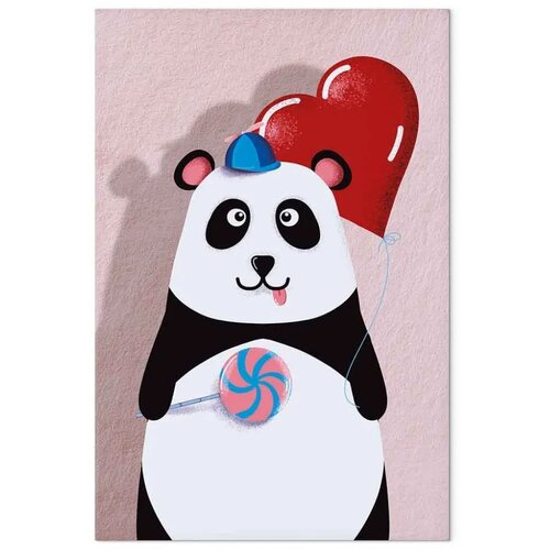  Slika - Panda with a Balloon (1 Part) Vertical 40x60 Premium Print Slike